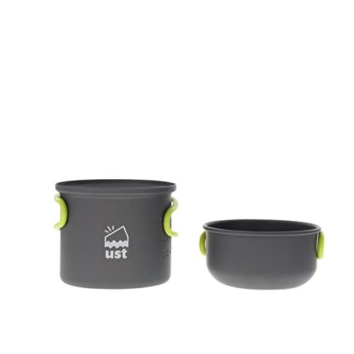  UST Solo Cook Kit with Lightweight, Compact, BPA Free, Anodized Aluminum Construction for Camping, Hiking, Emergency, Soloist and Picnics