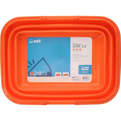  UST FlexWare Collapsible Sink 2.0 with 4.23 Gal Wash Basin for Washing Dishes and Person During Camping, Hiking and Home