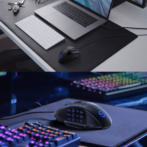  [아마존베스트]UtechSmart Venus Gaming Mouse RGB Wired, 16400 DPI High Precision Laser Programmable MMO Computer Gaming Mice [IGNs Recommendation]