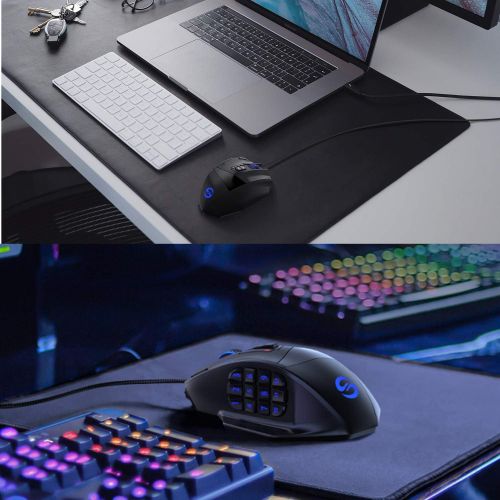  [아마존베스트]UtechSmart Venus Gaming Mouse RGB Wired, 16400 DPI High Precision Laser Programmable MMO Computer Gaming Mice [IGNs Recommendation]