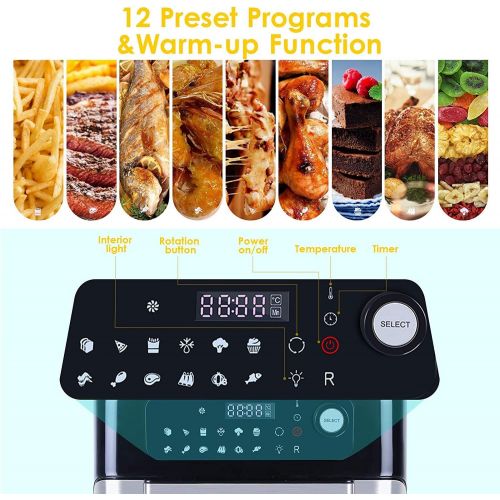  [아마존베스트]Uten Hot Air Fryer, Fry without Oil, Multifunctional Air Fryer