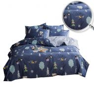 Utopia XUKEJU Reversible 3 Pieces Forest Duvet Cover Cartoon Animal Print Bedding Set 100% Cotton Quilt Cover Twin Size for Boys/Girls