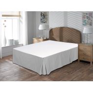 Utopia Comfort Beddings Luxurious 800TC Bedskirt 16 Drop Length 100% Egyptian Cotton King Size Silver Grey Solid