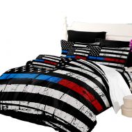 Utopia Oliven Quilt Cover Full Size American Flag Printed Duvet Cover Full 3 PCS White Black Blue Red Bedding Set Home Decor