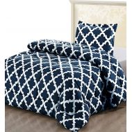 Utopia Bedding Printed Comforter Set (Twin/Twin XL, Navy) with 1 Pillow Sham - Luxurious Brushed Microfiber - Goose Down Alternative Comforter - Soft and Comfortable - Machine Wash