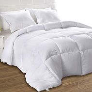 [아마존 핫딜]  [아마존핫딜]Utopia Bedding Down Alternative Comforter (White, Queen) - All Season Comforter - Plush Siliconized Fiberfill Duvet Insert - Box Stitched