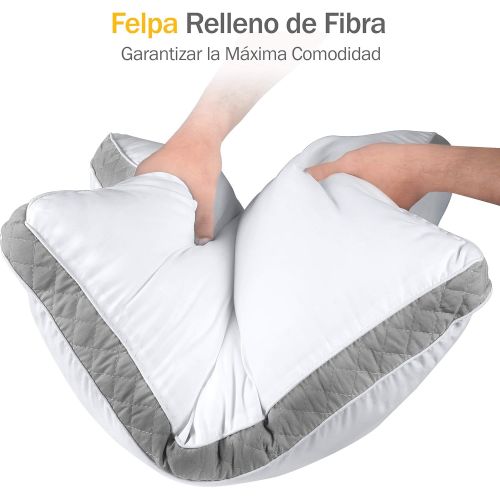  [아마존 핫딜]  [아마존핫딜]Utopia Bedding Gusseted Quilted Pillow (2-Pack) Premium Quality Bed Pillows - Side Back Sleepers - Grey Gusset - Queen - 18 x 26 Inches