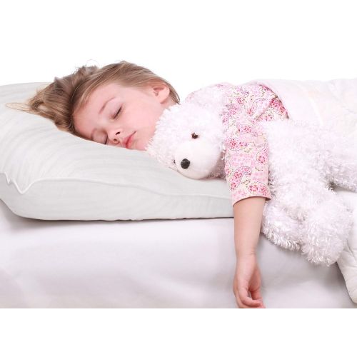  [아마존 핫딜] [아마존핫딜]Utopia Bedding Toddler Pillow - Pack of 2 Baby Pillows for Sleeping - 100% Cotton Cover - Kids Pillows, Snow White - 13 x 18 Inches