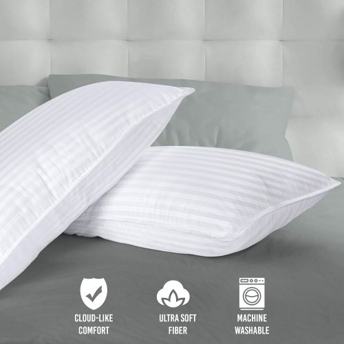 [아마존핫딜][아마존 핫딜] Utopia Bedding (2 Pack Premium Plush Gel Pillow - Fiber Filled Bed Pillows - Queen Size 20 x 28 Inches - Cotton Pillows for Sleeping - Fluffy and Soft Pillows
