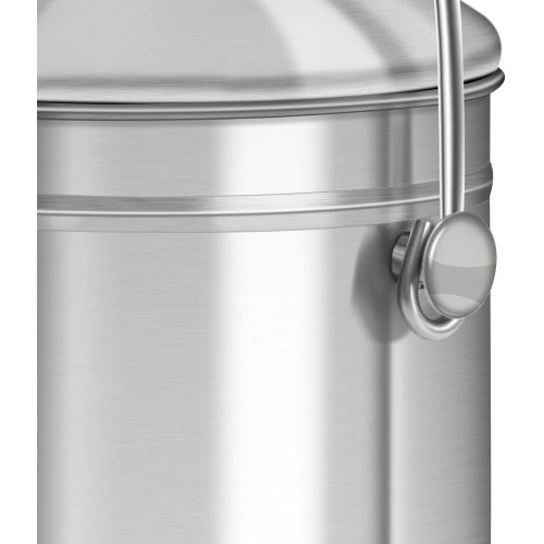  [아마존 핫딜] [아마존핫딜]Utopia Kitchen Stainless Steel Compost Bin for Kitchen Countertop - 1.3 Gallon Compost Bucket Kitchen Pail Compost with Lid - Includes 1 Spare Charcoal Filter