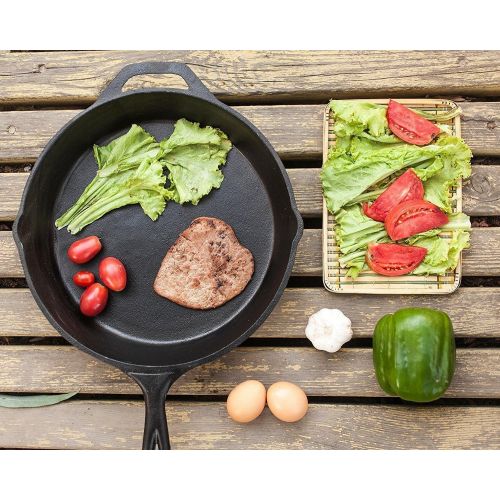  [아마존 핫딜] Utopia Kitchen Pre-Seasoned Cast Iron Skillet Set 3-Piece - 6 Inch, 8 Inch and 10 Inch