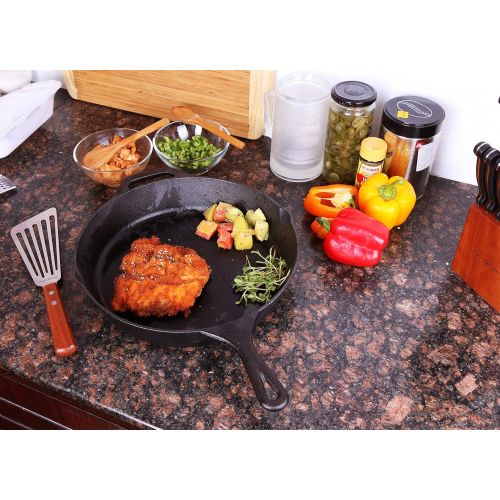  [아마존 핫딜] Utopia Kitchen Pre-Seasoned Cast Iron Skillet Set 3-Piece - 6 Inch, 8 Inch and 10 Inch