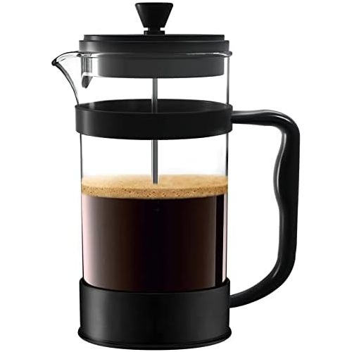  Utopia Kitchen [1 Liter/ 1000 ml] Kaffeebereiter mit Edelstahl Filter - French Press Kaffeemaschine - Franzoesische Kaffeepresse - Franzoesisches Pressensystem - Schwarz