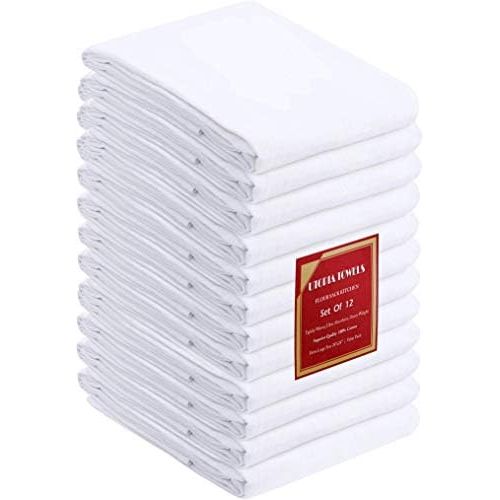  Utopia Kitchen Flour Sack Dish Towels, 12 Pack Cotton Kitchen Towels - 28 x 28 Inches
