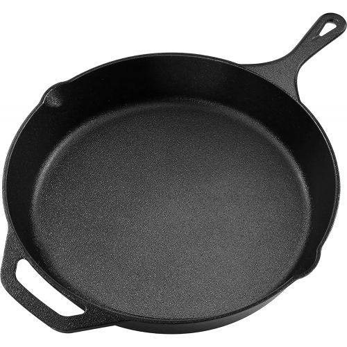 Utopia Kitchen 10.25 Inch - Pre-Seasoned Cast Iron Skillet - Frying Pan - Safe Grill Cookware for Indoor & Outdoor Use - (26 cm) Cast Iron Pan - Black