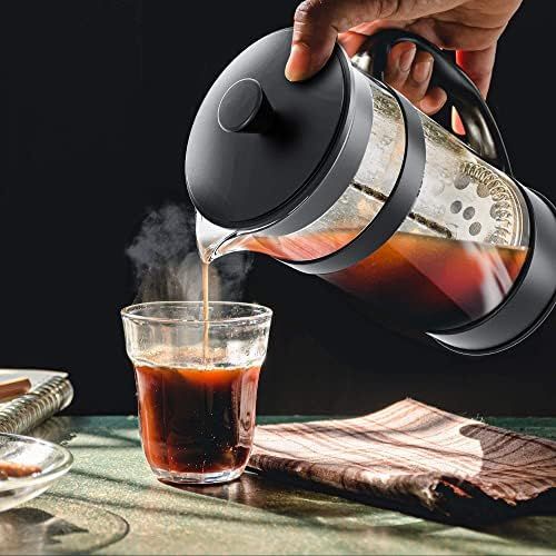  [아마존베스트]Utopia Kitchen French Coffee Press 34 Oz - 1000 ml - Black - Espresso and Tea Maker with Triple Filters, Stainless Steel Plunger and Heat Resistant Borosilicate Glass