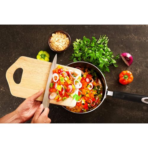  [아마존베스트]Utopia Kitchen Nonstick Saucepan Set - 1 Quart and 2 Quart - Glass Lid - Multipurpose Use for Home Kitchen or Restaurant (Grey-Black)