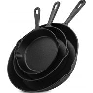 [아마존베스트]Utopia Kitchen Pre-Seasoned Cast Iron Skillet Set 3-Piece - 6 Inch, 8 Inch and 10 Inch