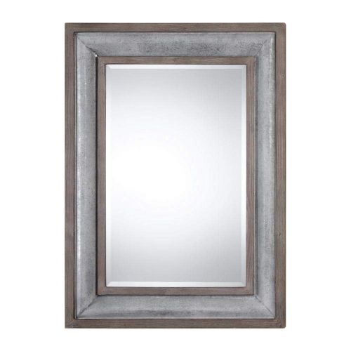  Uttermost 09179 Selden - 45 Mirror, Aged/Galvanized Steel Finish