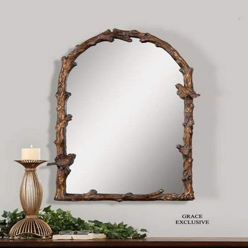  Uttermost Paza Arch Mirror 2.5 x 25.5 x 36.75, Brown, 36.8 L x 25.5 W x 2.5 D