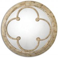 Uttermost 13884 Livianus Round Metal Mirror, Rust Ivory