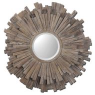 Uttermost Vermundo 43 Round Wood Wall Mirror