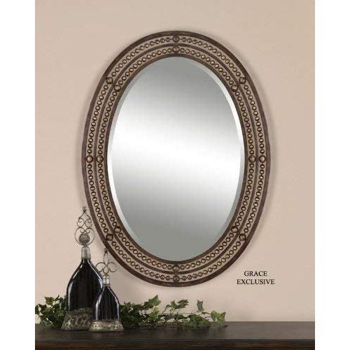  Uttermost Matney Mirror 1.25 x 24 x 34, Bronze, 34.0 L x 24.0 W x 1.3 D,
