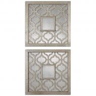 Uttermost Sorbolo Mirror Squares 0.75 x 20 x 20 (Set of 2), Silver Leaf