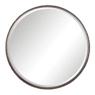 Uttermost Round Wall Mirror in Burnished Silver