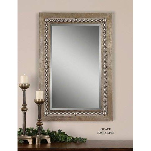  Uttermost 13724 Fidda Mirror, Antique Silver, 49.3 L x 33.3 W x 1.5 D