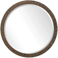 Uttermost Wayde Round Mirror in Metallic Gold