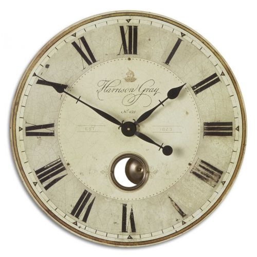  Uttermost Harrison Gray 23-Inch Wall Clock