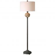 Uttermost 28260-1 Higgins Rope Sphere Floor Lamp, Brown
