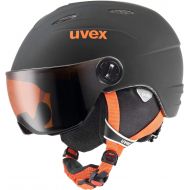 Uvex Junior Visor Pro Winter SportsSki HelmetGoggle Set - 566191 (black-orange mat - 52-54)