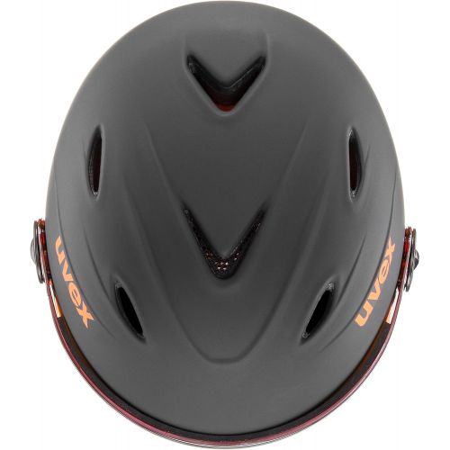 살로몬 Uvex Junior Visor Pro Winter SportsSki HelmetGoggle Set - 566191 (black-orange mat - 52-54)