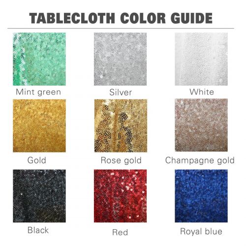  Uxcell uxcell Sparkle Sequin Tablecloth Cover 88 inchesx130 inches Plastic Tablecloth Water Oil Stain Resistant for Banquet Wedding Decoration Black