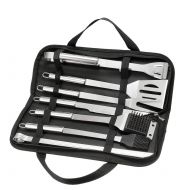 Uxcell uxcell BBQ Grill Tool Set- 12 in 1 Stainless Steel Barbecue Grilling Accessories with Carrying Case, Includes Spatula, Tongs, Skewers