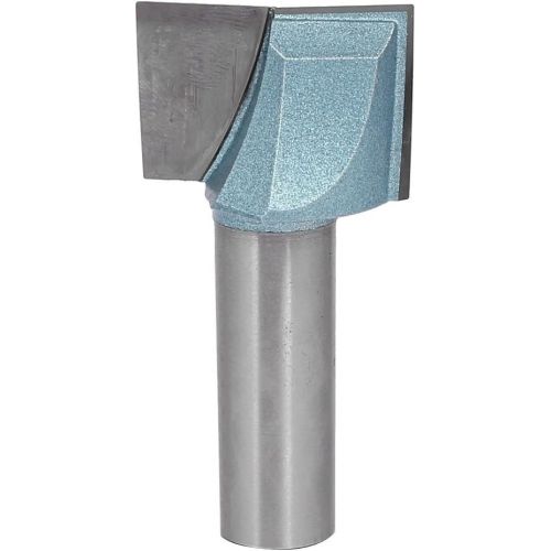  uxcell 1-1/8-Inch Diameter Bottom Cleaning Router Bit 1/2-Inch Shank, 2 Flutes Carbide Tipped Cutter Surface Planing Tool (Blue)