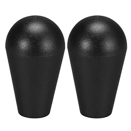  uxcell Ellipse Oval Joystick Head Rocker Ball Top Handle Arcade Game DIY Parts Replacement Black 2Pcs