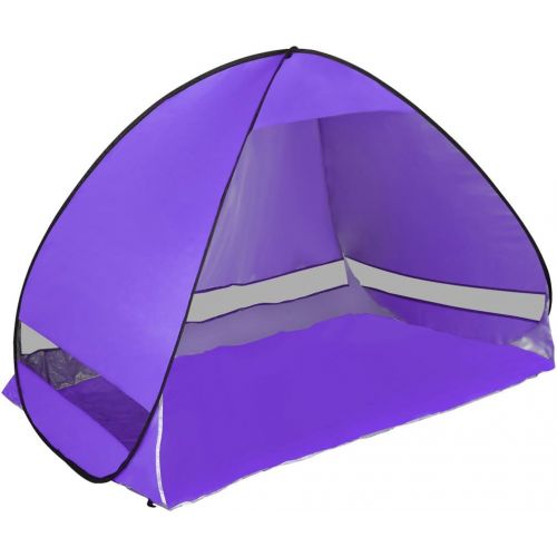  uxcell Beach Sun Shade Tent Outdoor Automatic Pop up Portable Shade Cabana 2-3 Person Anti UV Sun Shelter Tents, Sets up in Seconds