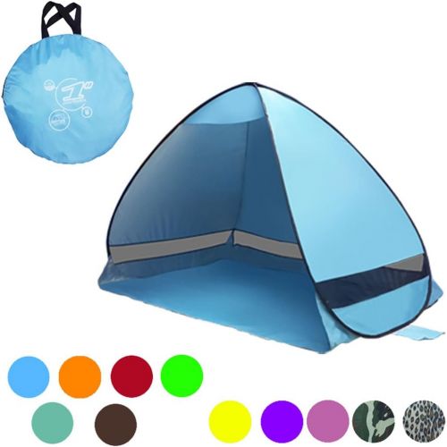  uxcell Beach Sun Shade Tent Outdoor Automatic Pop up Portable Shade Cabana 2-3 Person Anti UV Sun Shelter Tents, Sets up in Seconds