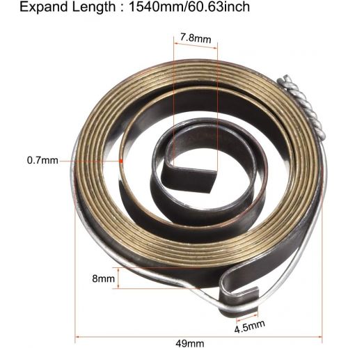  [아마존베스트]uxcell Drill Press Spring, Quill Feed Return Coil Spring Assembly, 5Ft Long, 49 x 8 x 0.7mm