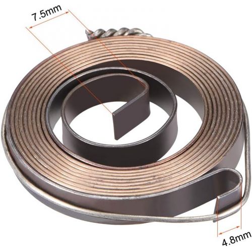  [아마존베스트]uxcell Drill Press Spring Drill Press Quill Feed Return Coil Spring Assembly Spring Steel Chemical Blackening Finish 980mm Expand Long 38x6x0.65mm 2 Pcs