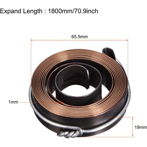  [아마존베스트]uxcell Drill Press Return Spring, Quill Spring Feed Return Coil Spring Assembly, 6Ft Length 64.5mm x 19mm x 1mm