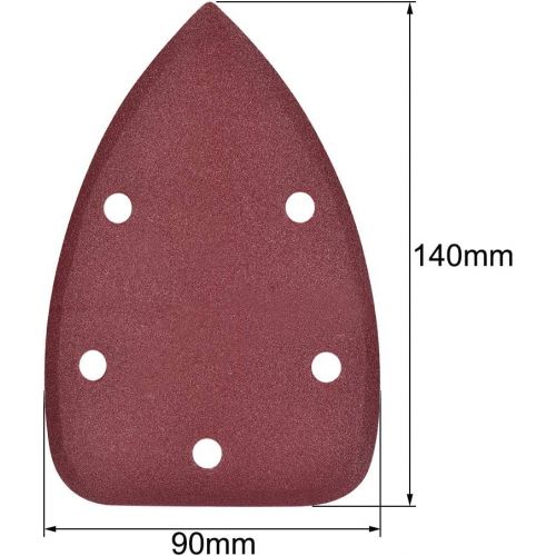  [아마존베스트]uxcell 15pcs Triangle Detail Sander Sandpaper Sanding Paper Sander Pads Sheet Assorted 5 Hole 180/240/320 Grits