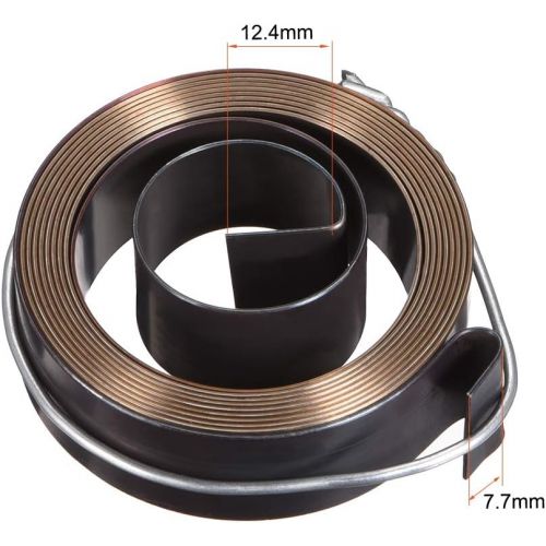  uxcell Drill Press Return Spring, Quill Spring Feed Return Coil Spring Assembly, 5Ft Long, 52 x 16 x 0.7mm