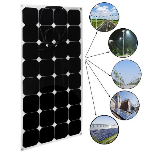  Uxcell OldSoldier 100W 18V 12V Portable Bendable SunPower Cell Solar Panel Ultra Thin Flexible with MC4 Connector Charging for RV, Camping, Home, Tent, Boat, Cabin, Car, Trailer etc