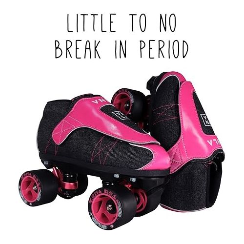  VNLA Junior Zona Rosa Jam Skates for Men and Women - Indoor Unisex Roller Skates for Tricks and Jam Skating