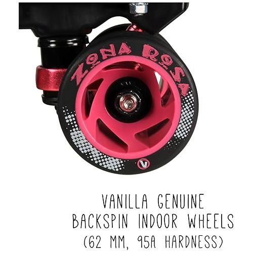  VNLA Junior Zona Rosa Jam Skates for Men and Women - Indoor Unisex Roller Skates for Tricks and Jam Skating