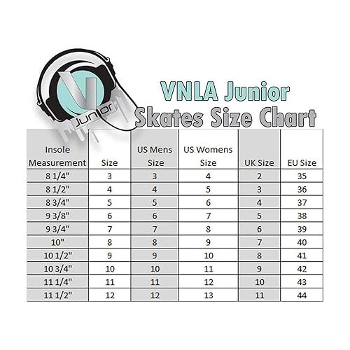  VNLA Junior Stealth Jam Skates for Men and Women - Indoor Unisex Roller Skates